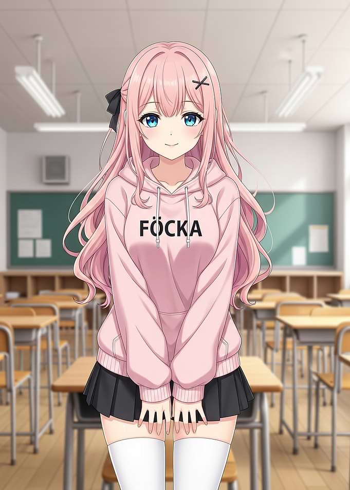 Anime Girl in Classroom