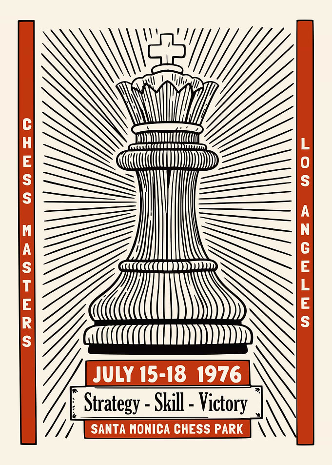 Chess Masters Los Angeles 1976 Poster