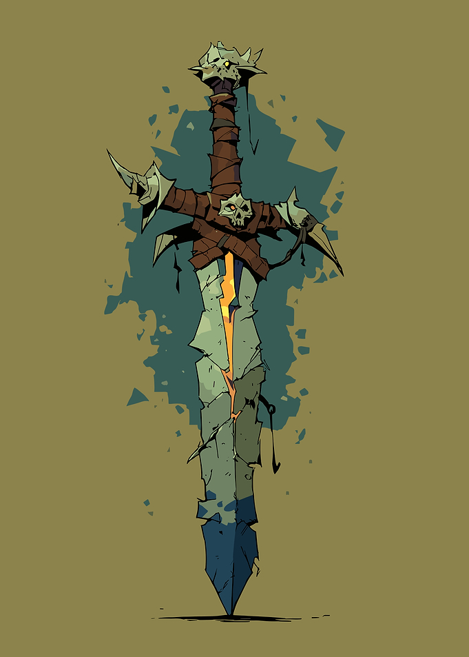 Dark Fantasy Sword with Skull
