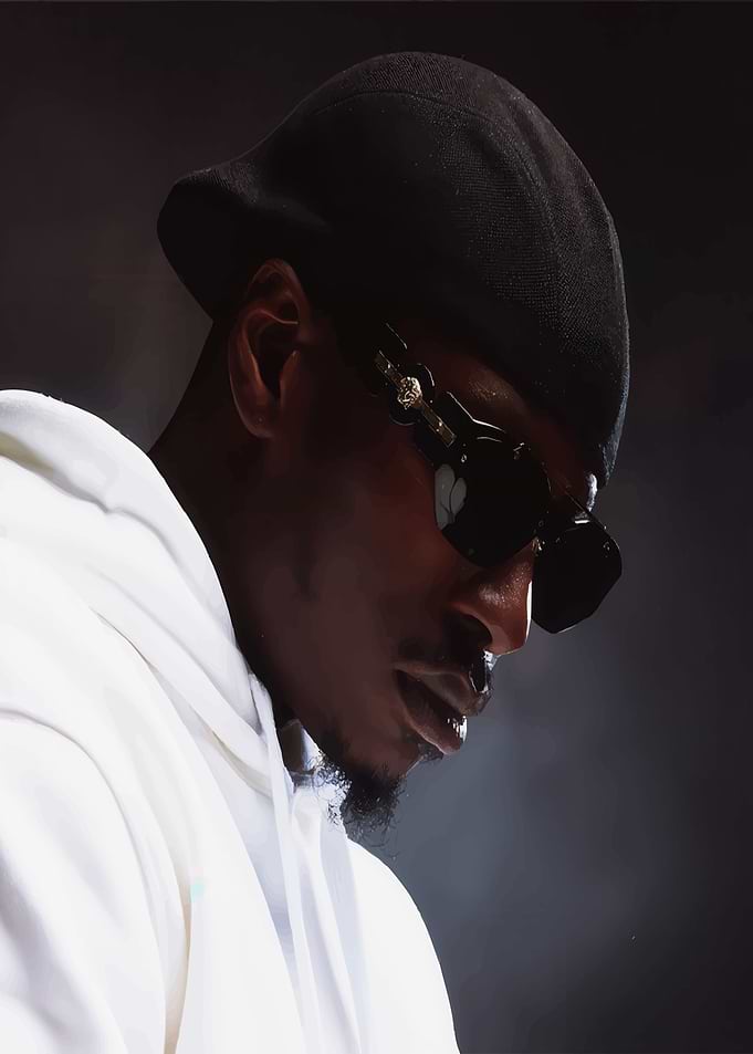 Werenoi in White Hoodie and Sunglasses