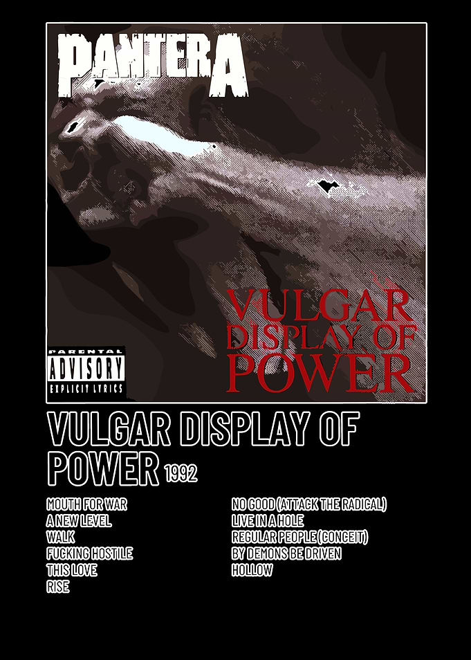 Pantera Vulgar Display of Power Album Art