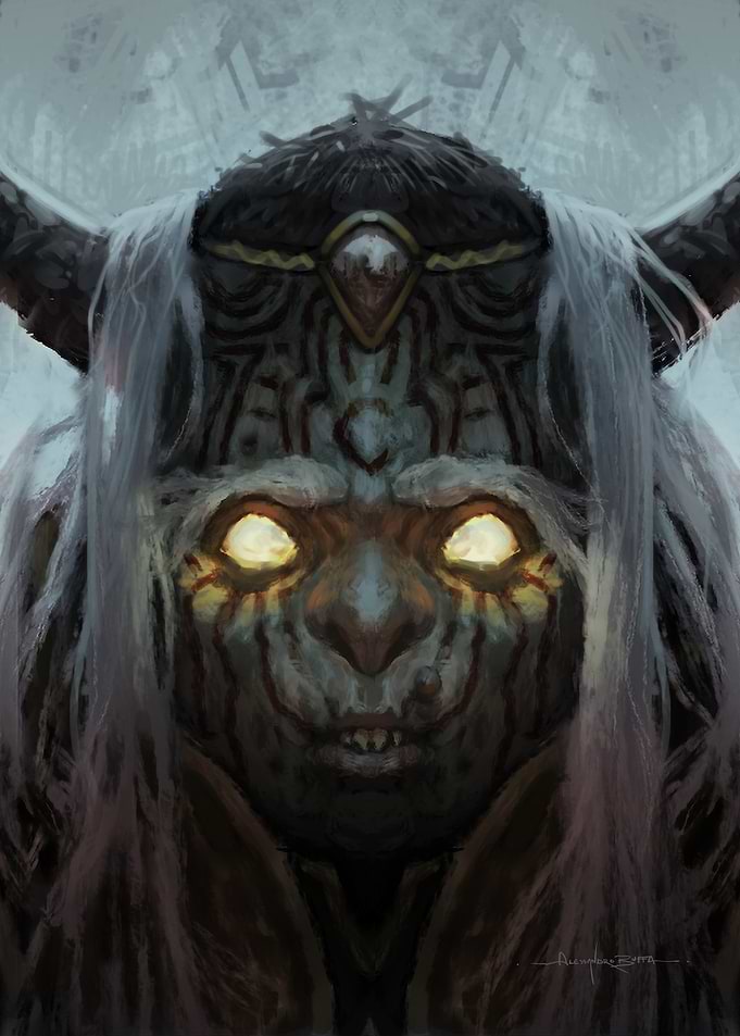 Baba Yaga Witch Portrait – Dark Slavic Folklore Fantasy