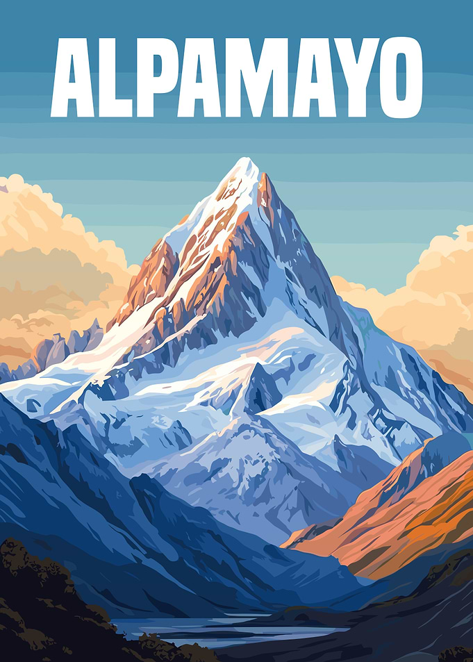Alpamayo Mountain Poster