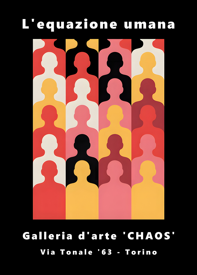 L'equazione umana art exhibition poster