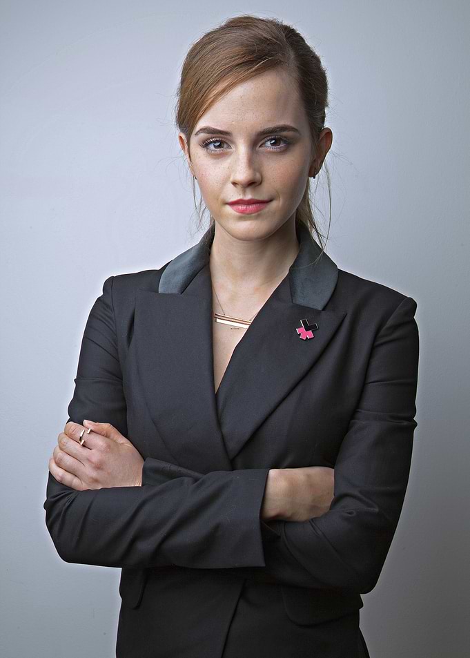 Emma Watson in a Black Suit