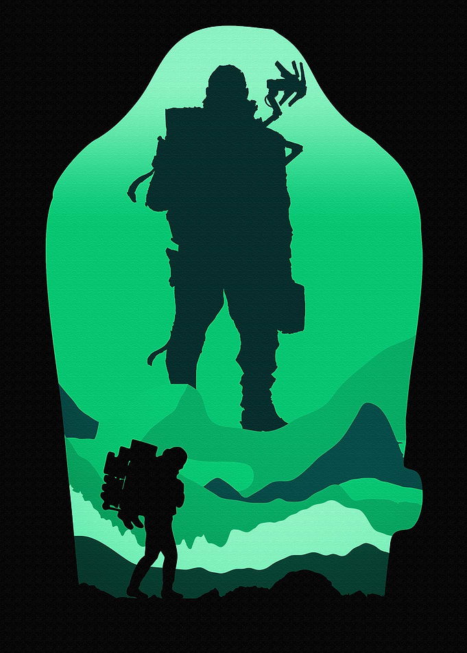 Death Stranding Silhouette Art