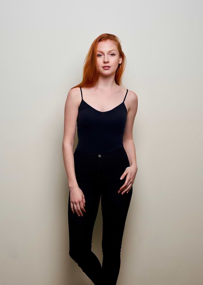 Redhead Chandler Lovelle in Black Tank Top and Pants