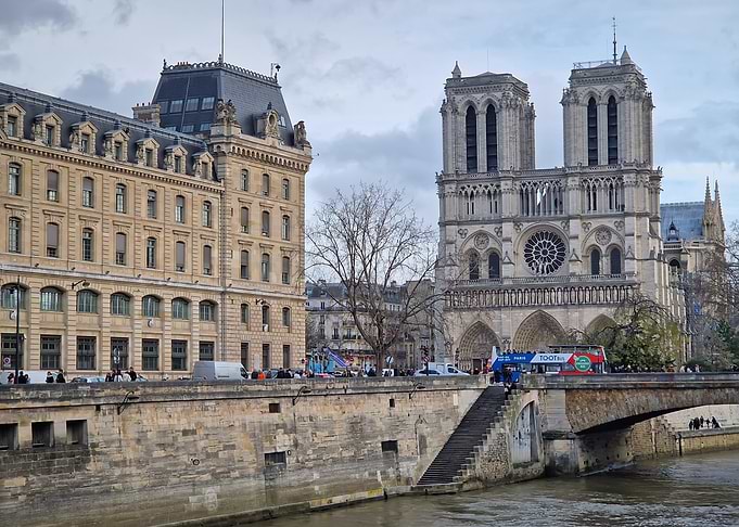Notre Dame Cathedral and Seine River