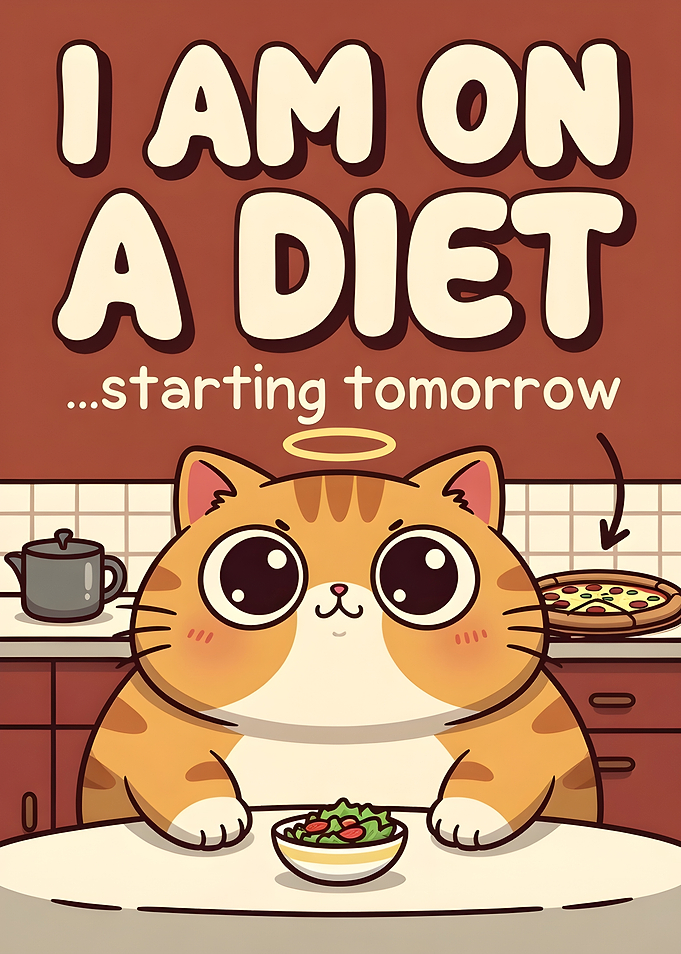 Cat on a Diet Starting Tomorrow