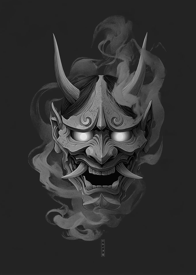 Oni Mask with Smoke