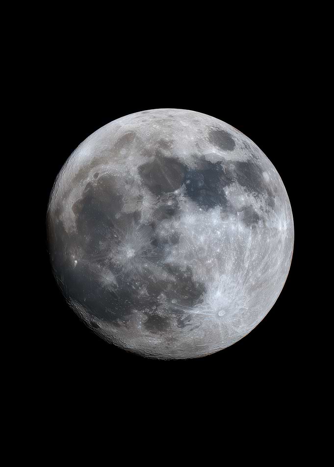 Full Moon in Black Sky