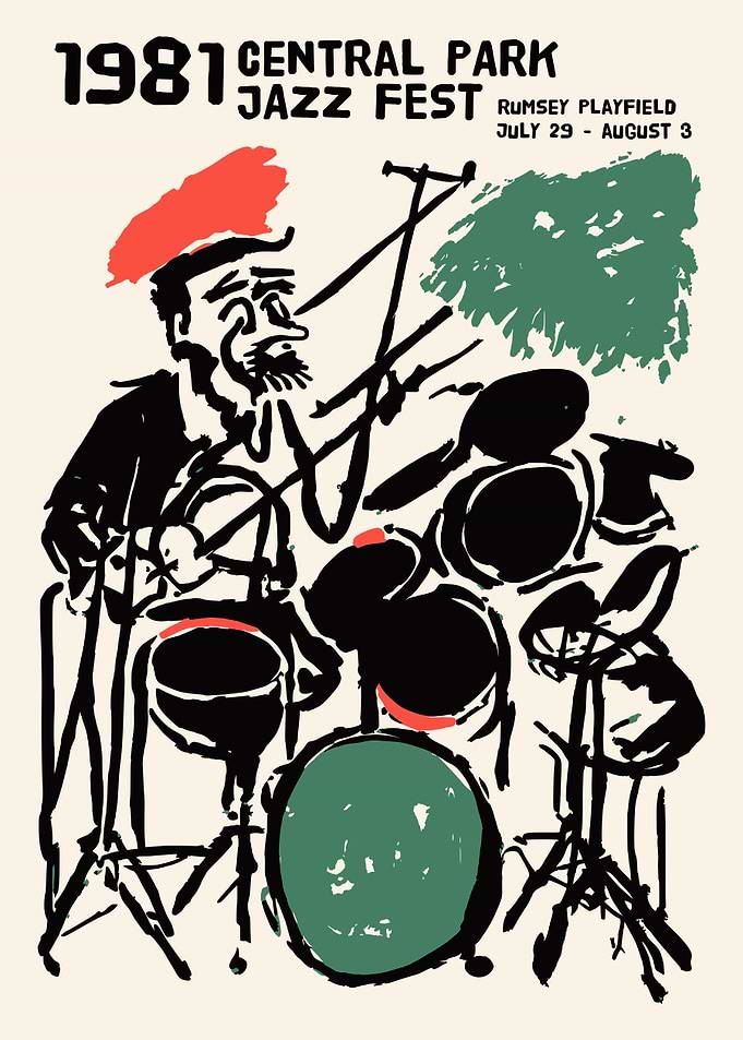 1981 Central Park Jazz Fest Poster