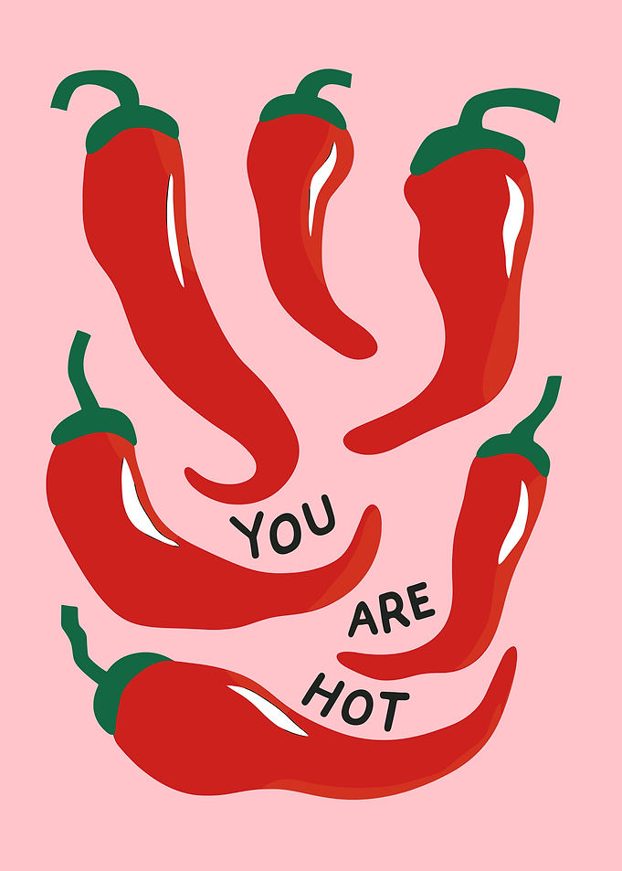 Hot Chili Peppers with Text