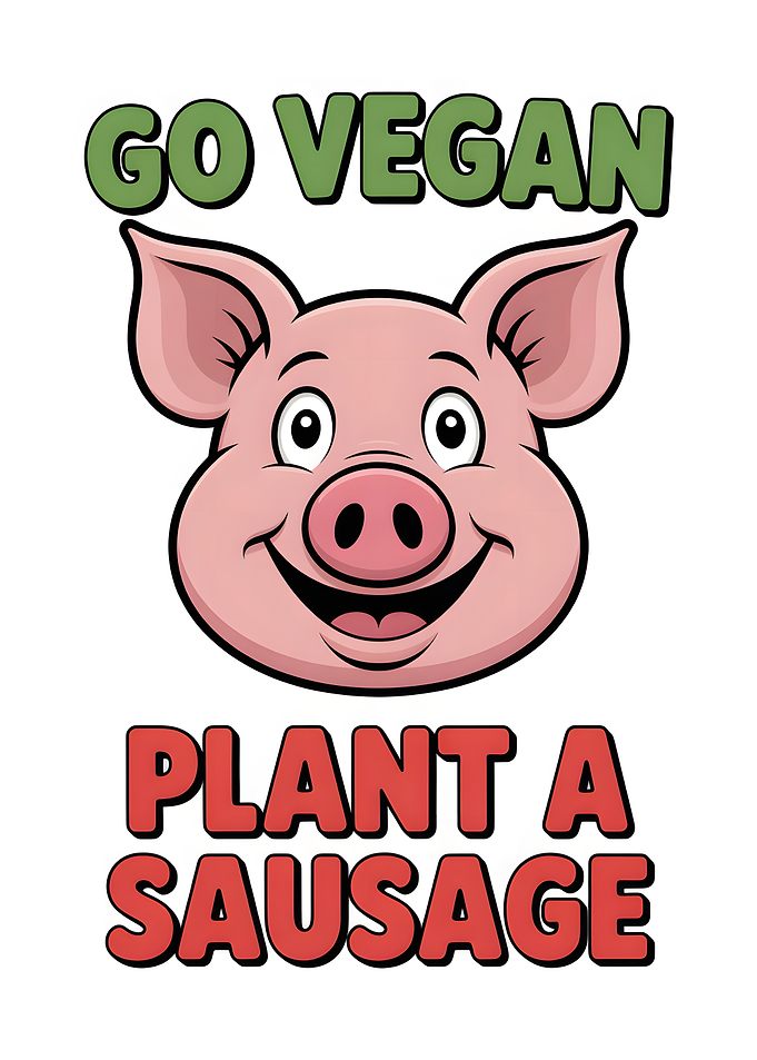 Go Vegan Plant a Sausage Pig