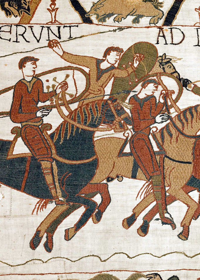 William and his Soldiers Attacking Dol Bayeux Tapestry Scene 17