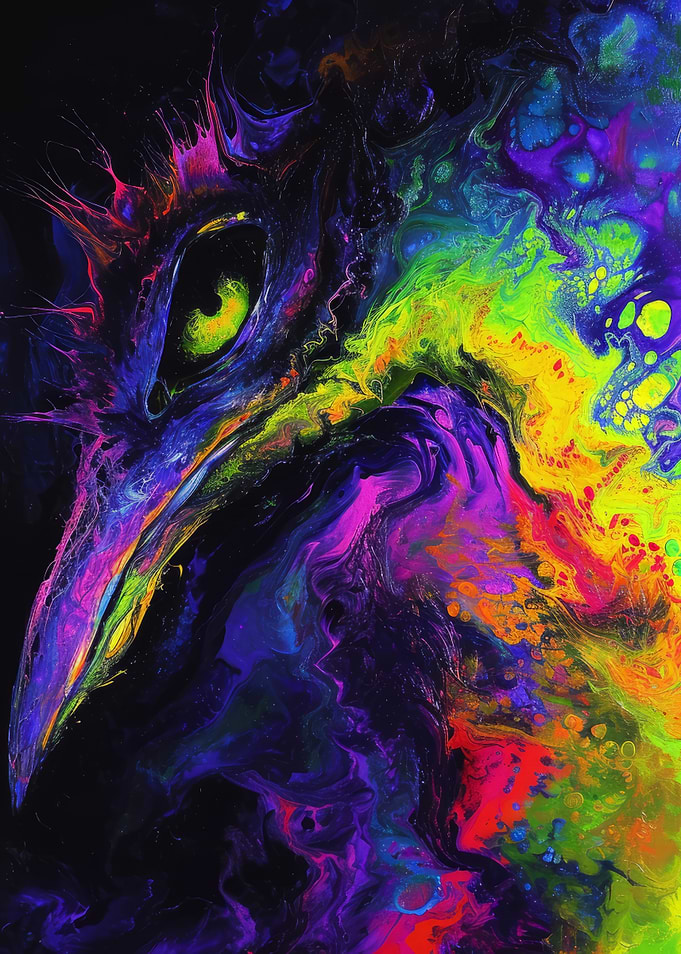 Abstract Psychedelic Bird