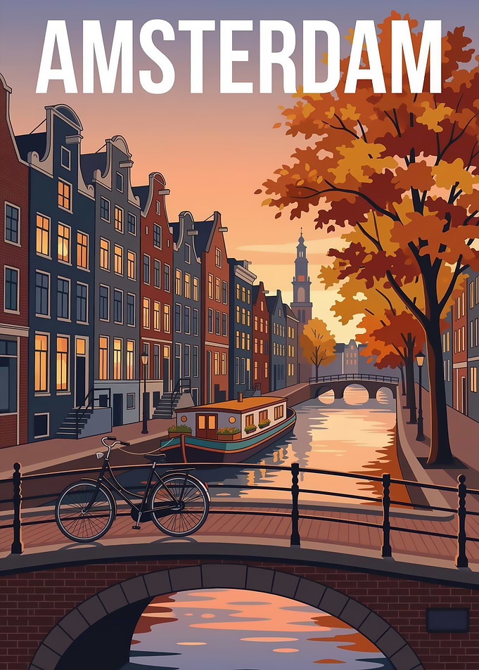 Amsterdam Canal in Autumn