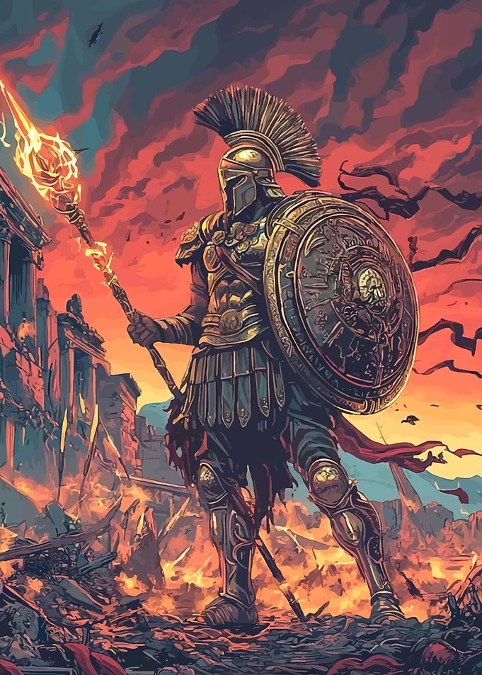 Warrior in a Ruined City