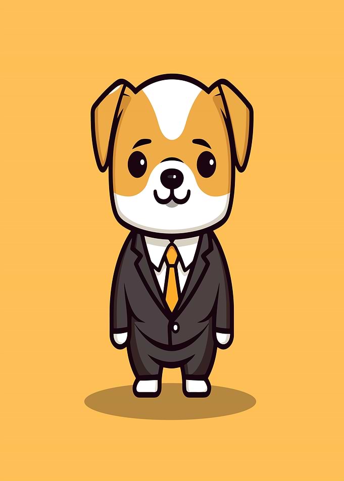 Cute Dog in a Suit
