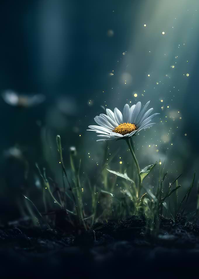 Magical Daisy in Sunlight