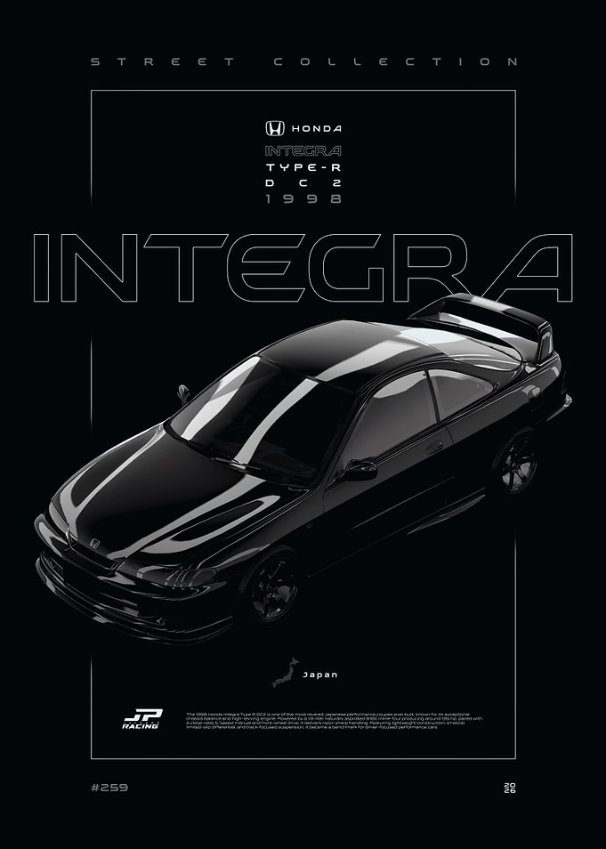 Honda Integra Type-R DC2 1998 Poster