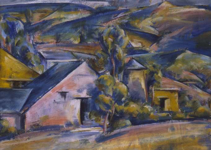 Impressionistic Village Landscape Painting