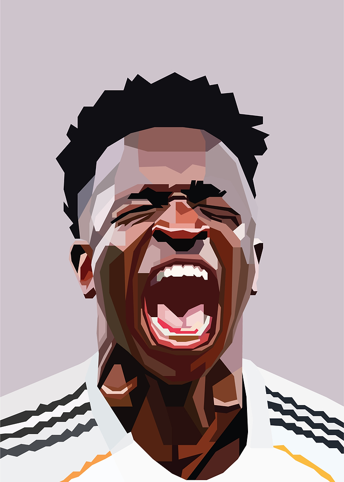 Vinícius Jr Roar — Explosive Football Celebration Art