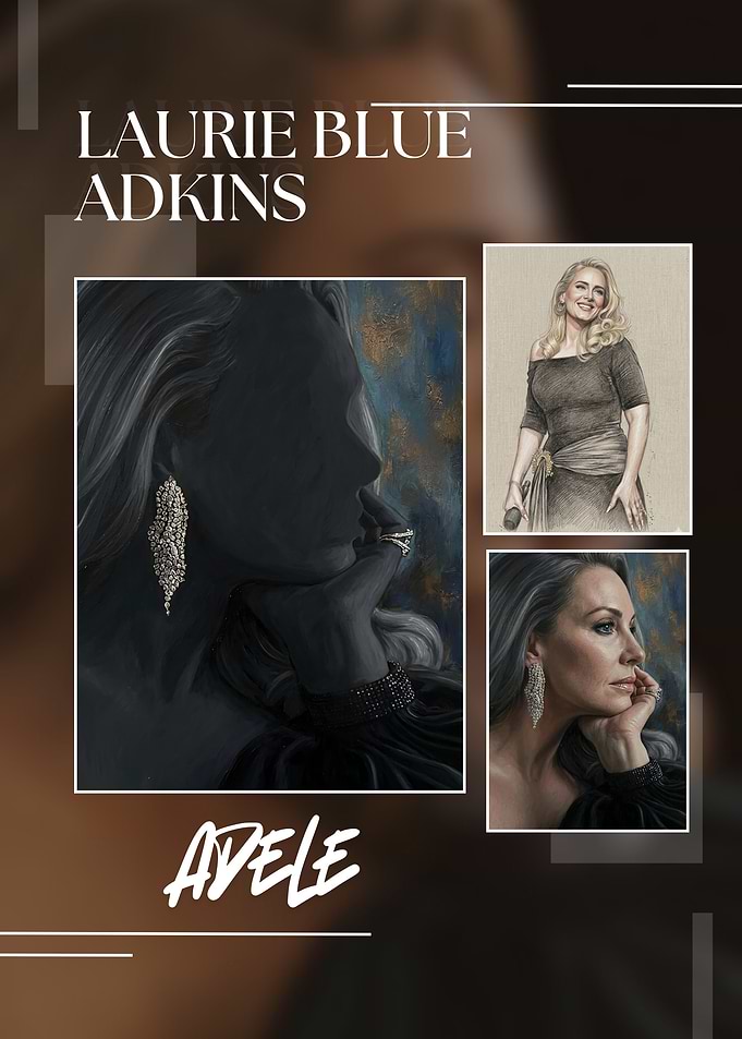 Adele Portrait Collage