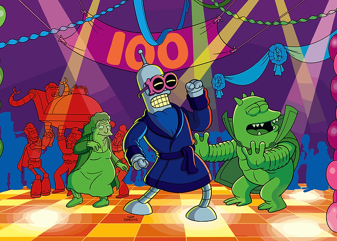 Futurama Characters Celebrate 100 Episodes
