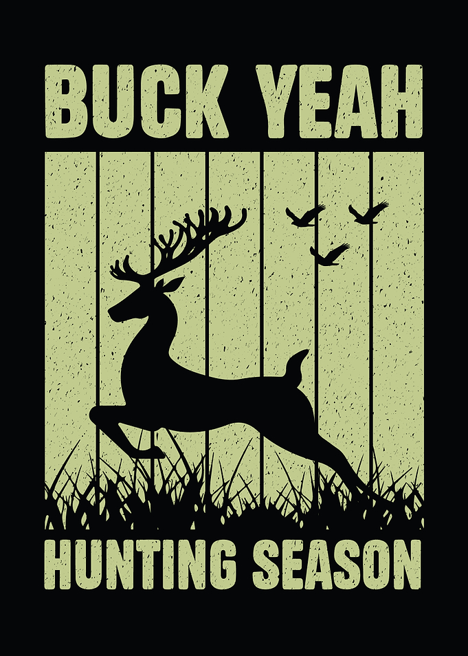 Rustic cabin wall art - 'Buck Yeah It’s Hunting Season' cabin wall art for hunters