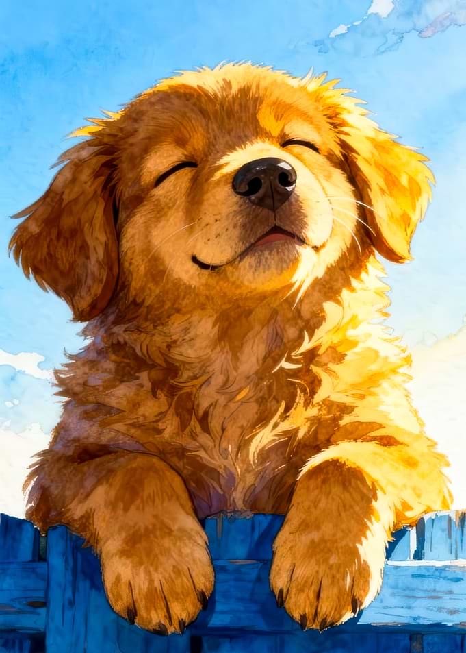 Happy Golden Retriever Puppy