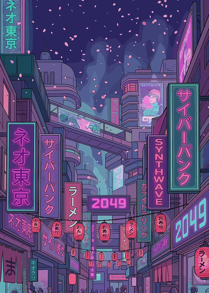 Cyberpunk Neon Tokyo Street
