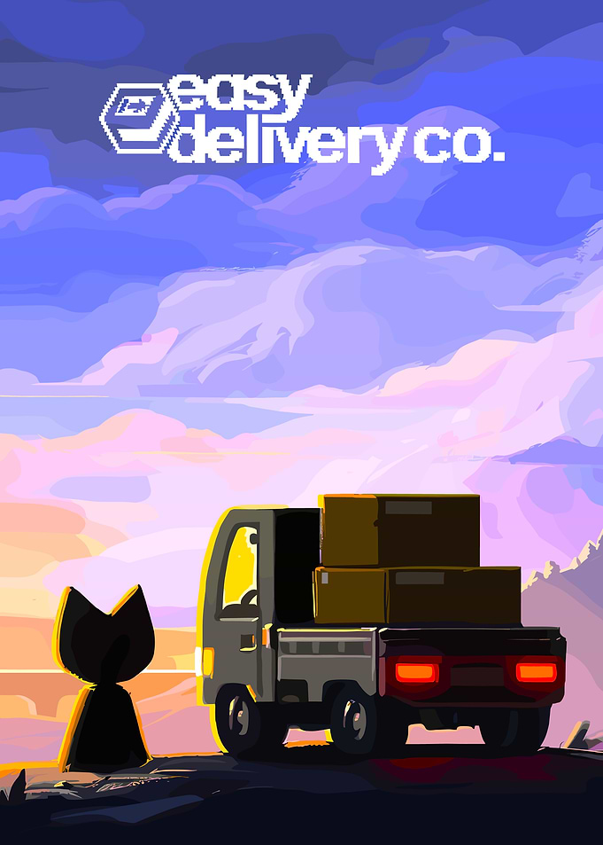 Easy Delivery Co. Truck and Cat