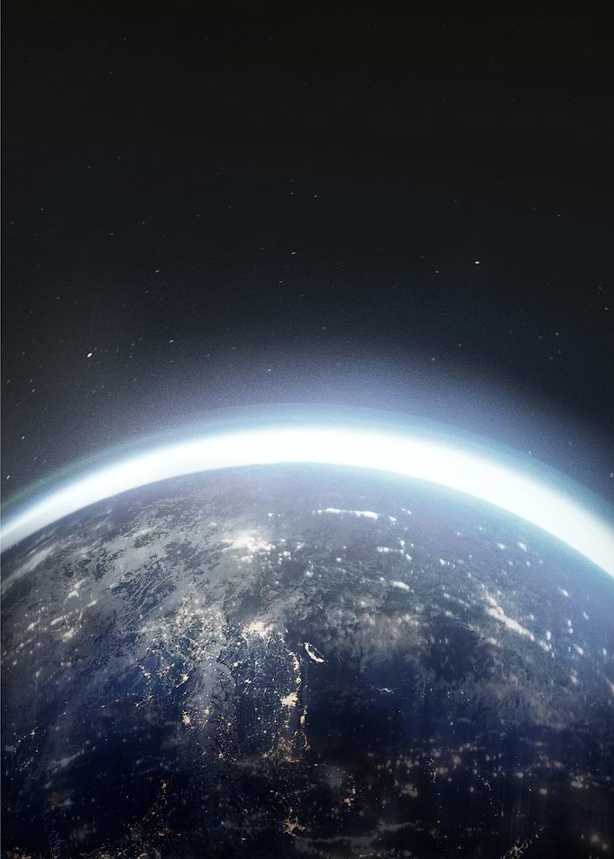 Planet Earth from Space at Night