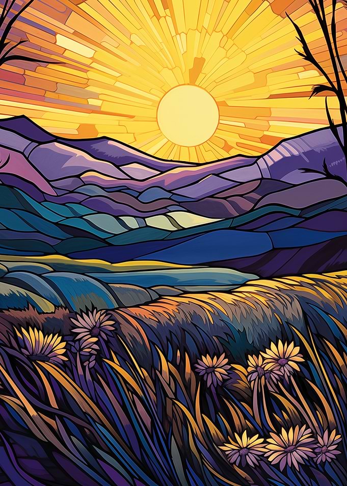 Glass Landscape at Sunrise