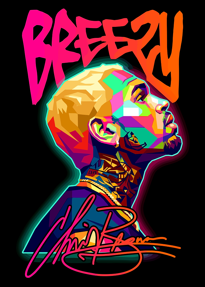 Chris Brown Breezy Pop Art
