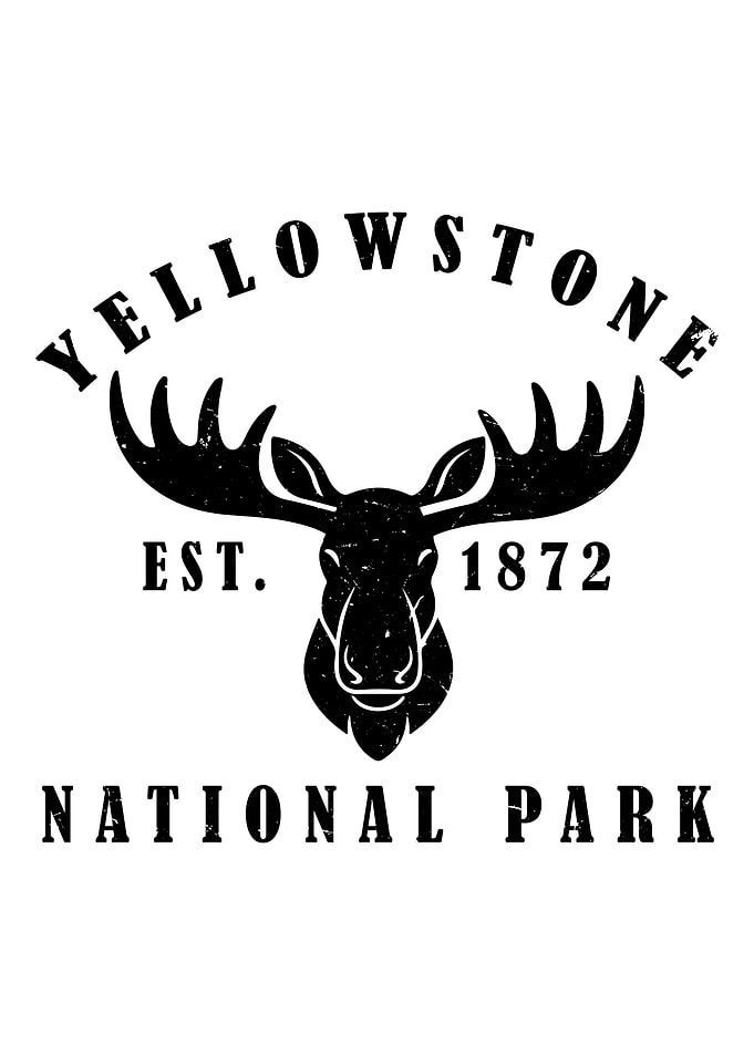 Yellowstone National Park Moose Logo