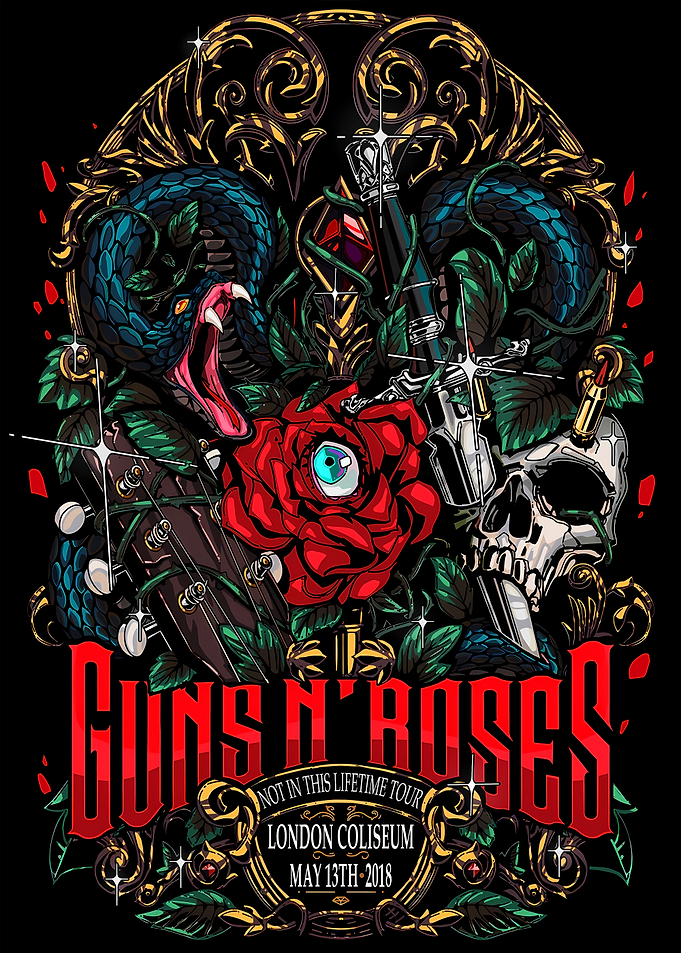 Guns N' Roses London Coliseum Tour Poster