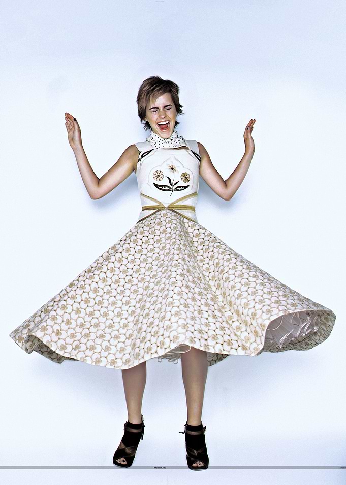 Emma Watson in a floral dress