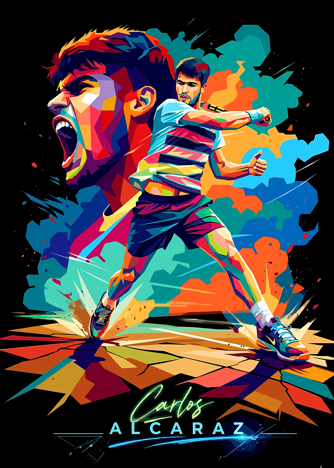 Carlos Alcaraz Tennis Art