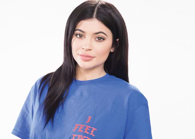 Kylie Jenner in Blue T-Shirt
