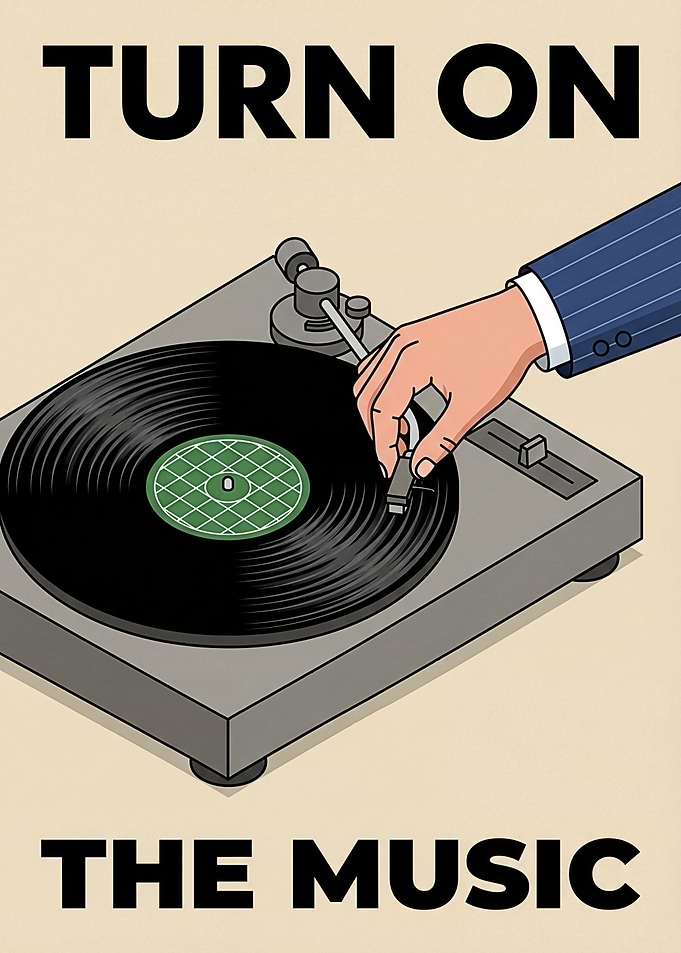 Turn On The Music Record Player