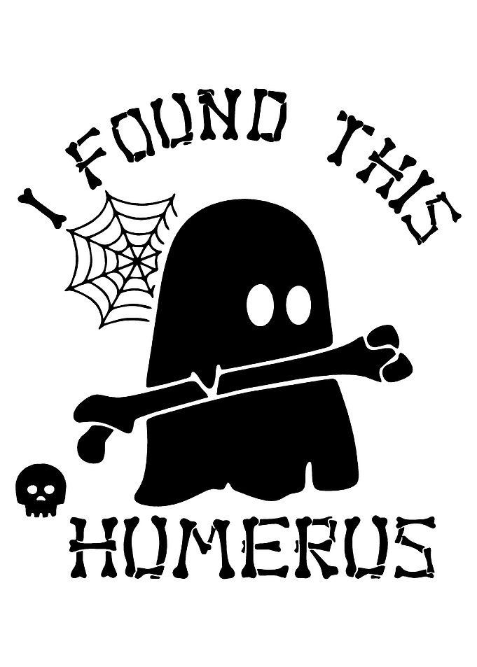 Funny Ghost with Humerus Bone