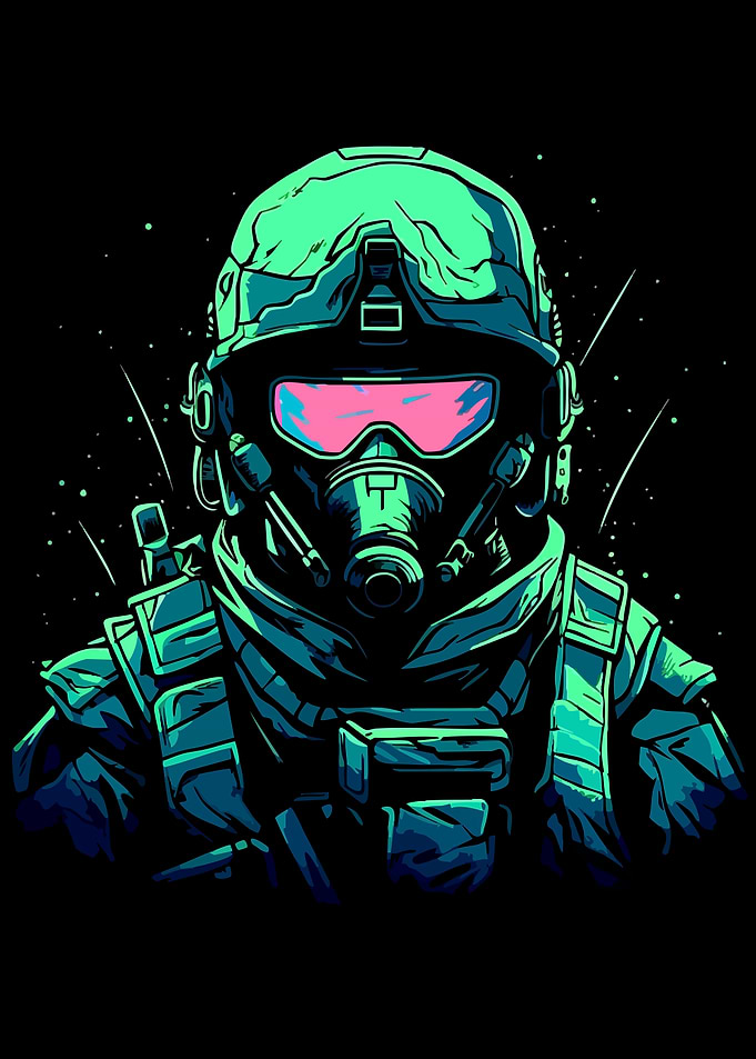 Futuristic Soldier Portrait