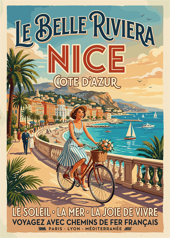 Vintage Nice Riviera Travel