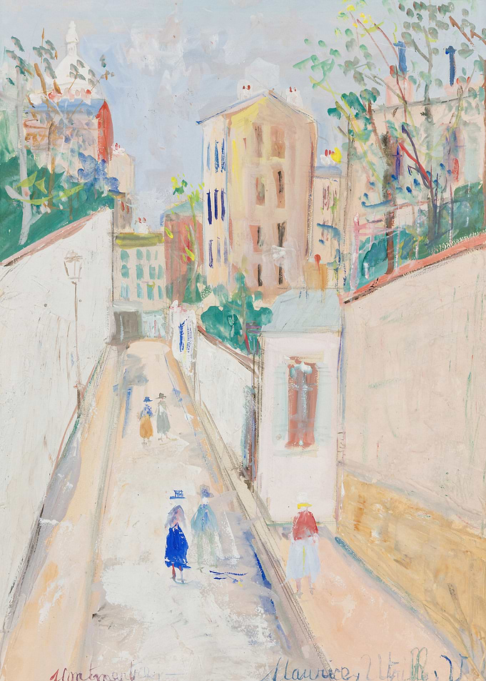 Montmartre Street Scene with Figures