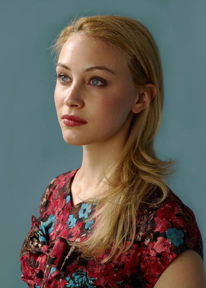 Sarah Gadon in Floral Dress