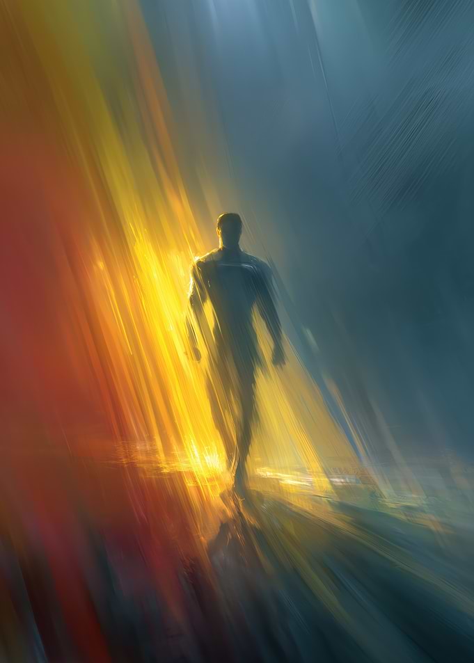 Rise Through Light – Abstract Hero Poster
