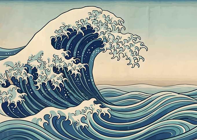 Great Ocean Wave Japanese Ukiyo-e