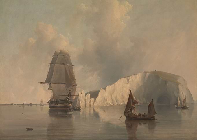 Sailing Ships and Cliffs